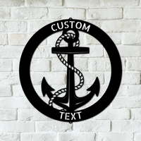 Elaborate Anchor Ring Personalized Gifts - Custom Metal Sign