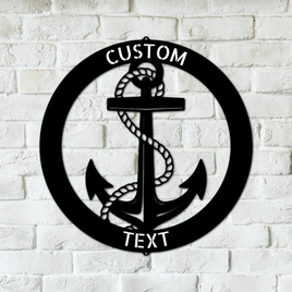 Elaborate Anchor Ring Personalized Gifts - Custom Metal Sign