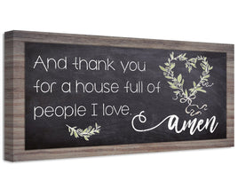 And Thank You For A House - Canvas