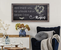 And Thank You For A House - Canvas