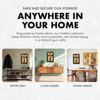 Three Layered Cross Decorative Wall-Mounted Secure Gun Cabinet