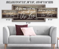 As For Me And My House - Canvas
