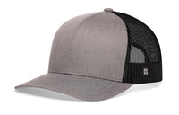 Blank Trucker Hat  |  Gray-Black Snapback