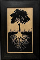 Hidden Gun Storage Tree Roots Silhouette Concealment Shelf