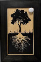 Hidden Gun Storage Tree Roots Silhouette Concealment Shelf