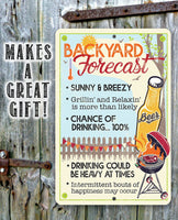 Backyard Forecast - Metal Sign