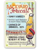Backyard Forecast - Metal Sign