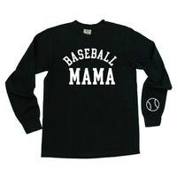 Baseball Mama (wd) - Long Sleeve Comfort Colors Tee