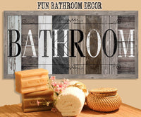 Bathroom in Multi Pattern - Canvas