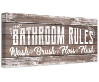 Bathroom Rules - Canvas