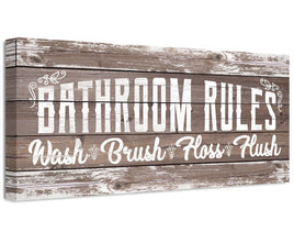 Bathroom Rules - Canvas