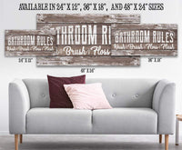 Bathroom Rules - Canvas