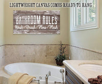 Bathroom Rules - Canvas