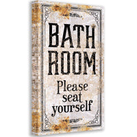 Bathroom Seat Yourself - Canvas