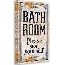 Bathroom Seat Yourself - Canvas