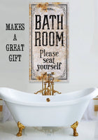 Bathroom Seat Yourself - Canvas