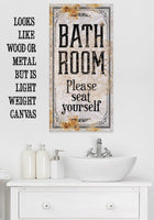 Bathroom Seat Yourself - Canvas