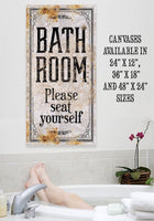 Bathroom Seat Yourself - Canvas