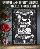 Please Don't Summon Demons - Metal Sign