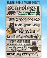 Bearology, What We Can Learn From a Bear - Metal Sign