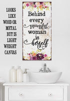 Behind Every Successful Woman - Canvas