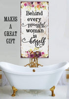Behind Every Successful Woman - Canvas
