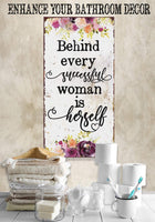 Behind Every Successful Woman - Canvas