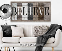 Believe in Multi Pattern - Canvas