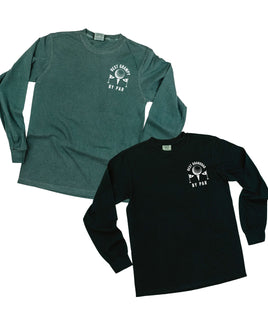 "Best _____ By Par" (pocket) - (Choose Your Name) - Long Sleeve Comfort Colors Tee