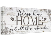 Bless Our Home And All Those Who Enter - Canvas
