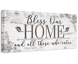 Bless Our Home And All Those Who Enter - Canvas