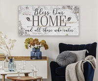 Bless Our Home And All Those Who Enter - Canvas