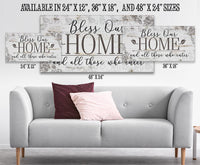 Bless Our Home And All Those Who Enter - Canvas