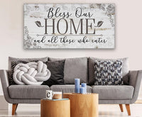 Bless Our Home And All Those Who Enter - Canvas