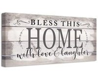 Bless This Home With Love - Canvas