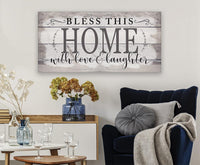 Bless This Home With Love - Canvas