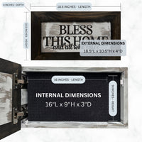 Wood Gun Cabinet - Bless This Home And All Who Enter Wall Gun Cabinet - Hidden Wall Storage - Hidden Gun Safe - Handcrafted Gun Concealment Furniture - Hidden Gun Storage by Bellewood Designs