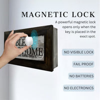 Wood Gun Cabinet - Bless This Home And All Who Enter Wall Gun Cabinet - Hidden Wall Storage - Hidden Gun Safe - Handcrafted Gun Concealment Furniture - Hidden Gun Storage by Bellewood Designs