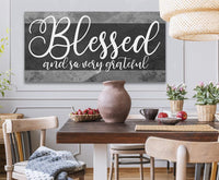 Blessed and Grateful - Canvas