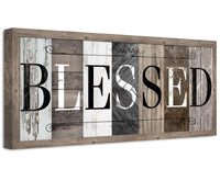 Blessed in Multi Pattern - Canvas