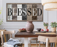 Blessed in Multi Pattern - Canvas