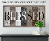 Blessed in Multi Pattern - Canvas