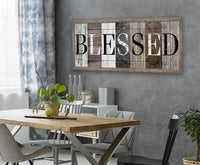 Blessed in Multi Pattern - Canvas