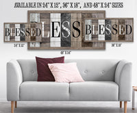 Blessed in Multi Pattern - Canvas