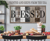 Blessed in Multi Pattern - Canvas