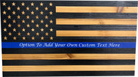 Blue Line American Flag Hidden Gun Storage, Customizable Thin Blue Line Concealment Flag for Police Officers and Law Enforcement Professionals