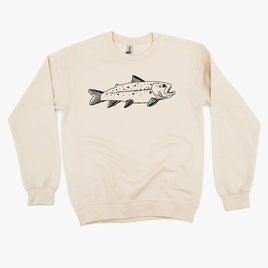 Hand Drawn Brook Trout - BASIC Fleece