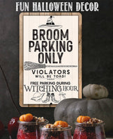 Broom Parking - Metal Sign