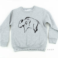 Buffalo - Hand Drawn - Child Sweater