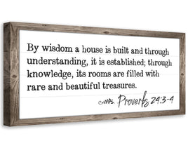 By Wisdom Proverbs 24 - Canvas